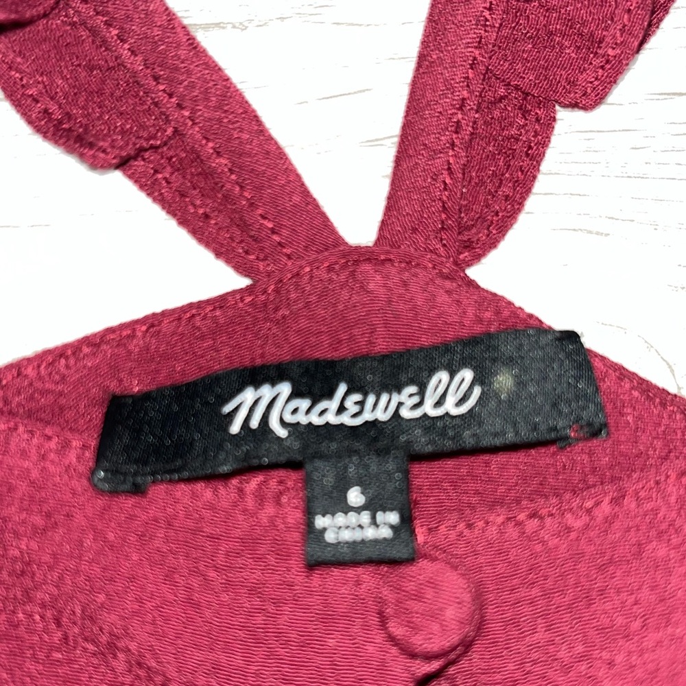 Madewell Maroon Top Size 6 - Picture 2 of 4